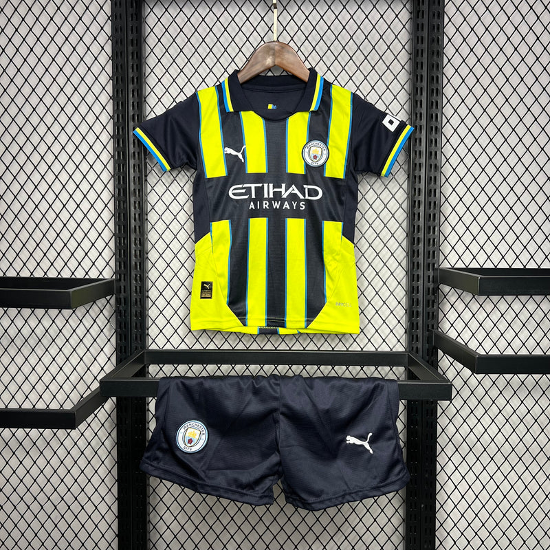 Kit Criança Manchester City Alternativa 24-25 - Premier League