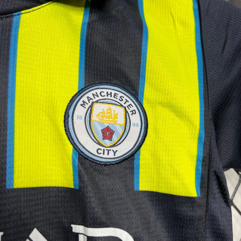 Kit Criança Manchester City Alternativa 24-25 - Premier League