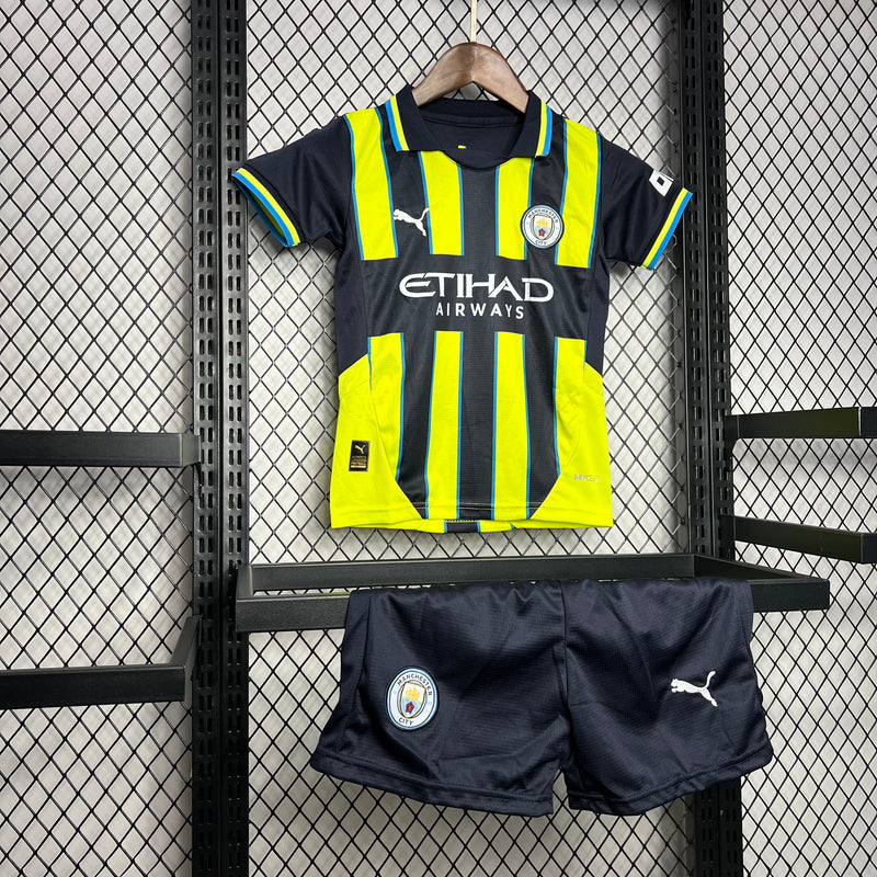 Kit Criança Manchester City Alternativa 24-25 - Premier League