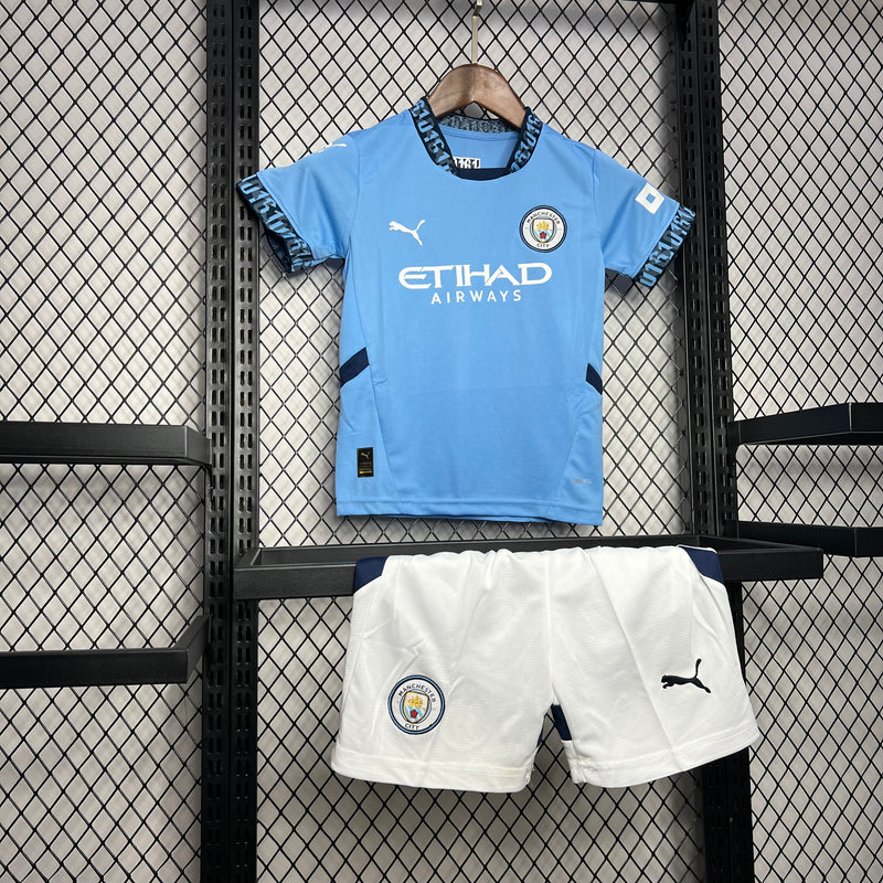 Kit Criança Manchester City Principal 24-25 - Premier League