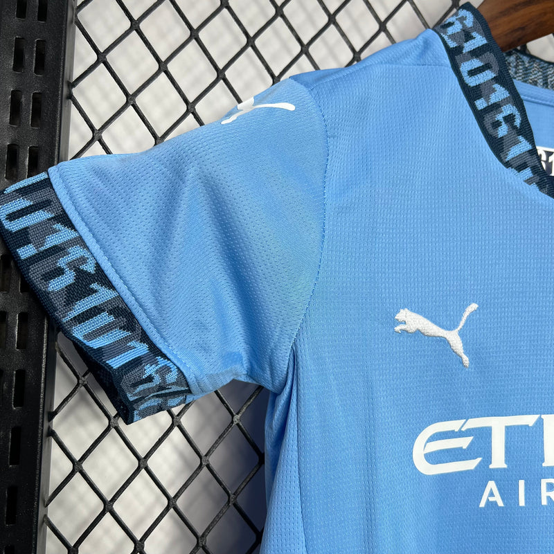 Kit Criança Manchester City Principal 24-25 - Premier League