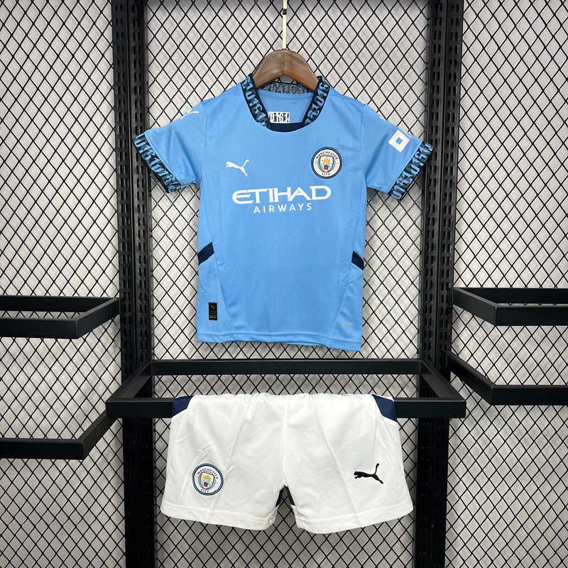 Kit Criança Manchester City Principal 24-25 - Premier League