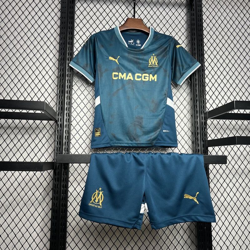 Kit Criança Marselha Alternativa 24-25 - Ligue 1
