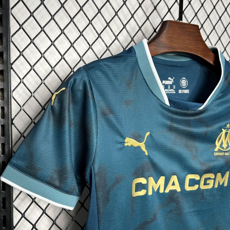 Kit Criança Marselha Alternativa 24-25 - Ligue 1