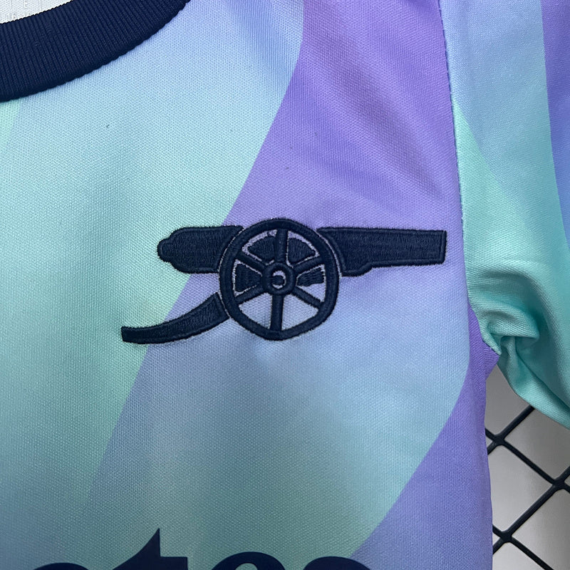 Kit Criança Arsenal 3º Equipamento 24-25 - Premier League