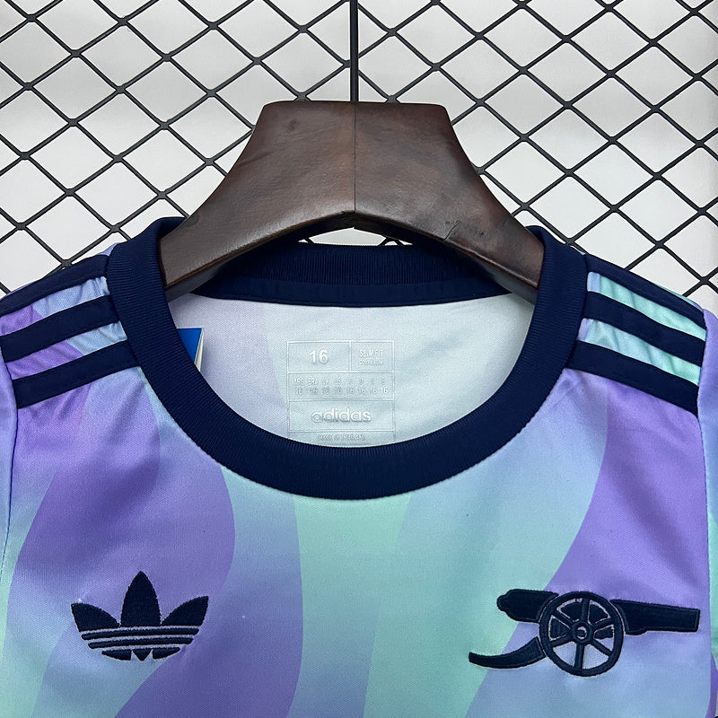 Kit Criança Arsenal 3º Equipamento 24-25 - Premier League