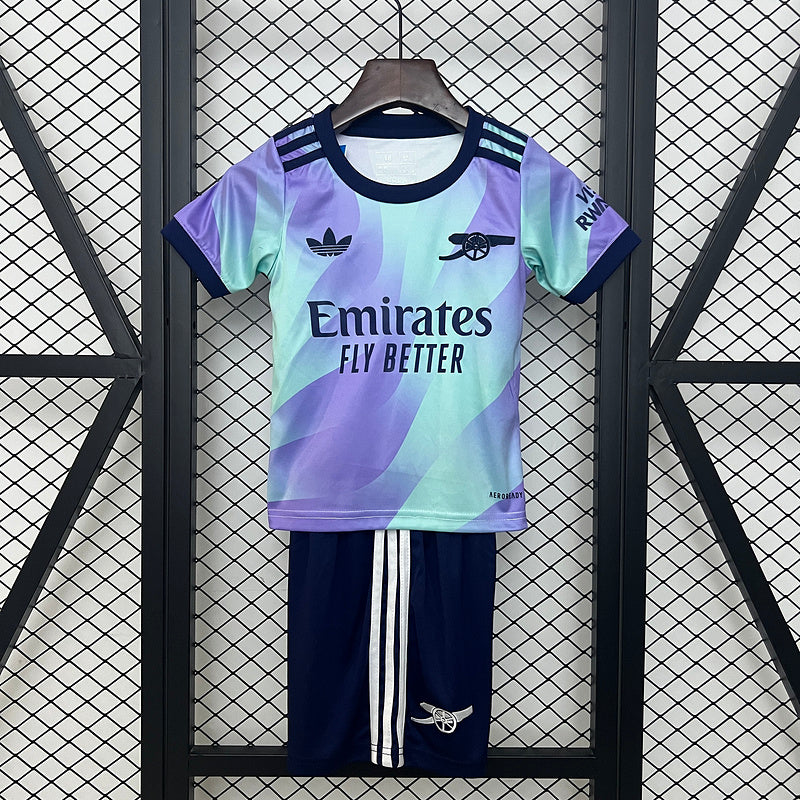 Kit Criança Arsenal 3º Equipamento 24-25 - Premier League